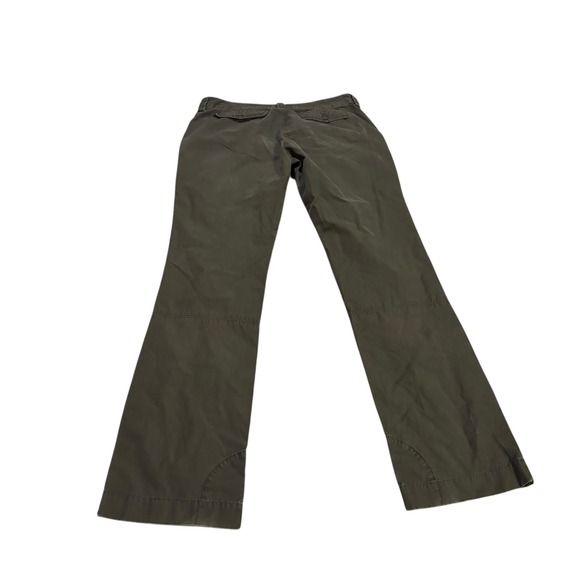 Ralph Lauren Women Olive Green Cargo Pants Casual Leather Trim Size 8 Military - Picture 6 of 10